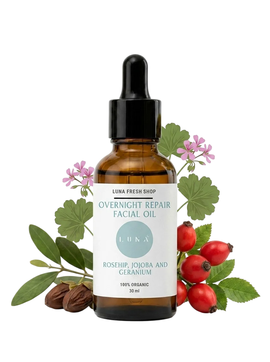 Overnight Repair Facial Oil — Serums, handmade natural skincare by Luna Fresh Calgary